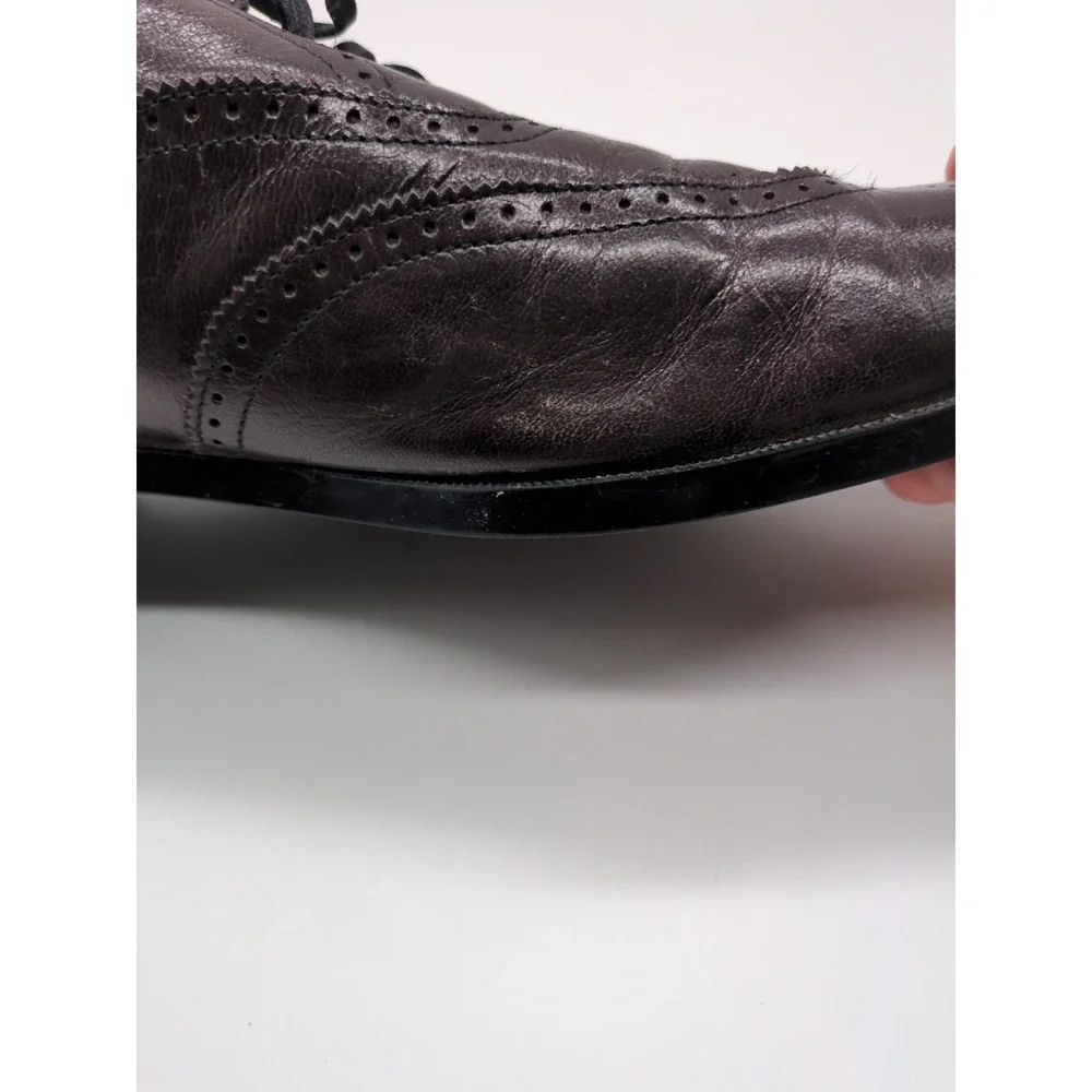Nunn Bush Shoes Mens‎ Brown 12 Leather Wingtip Oxfords Dress Lace Up 73902